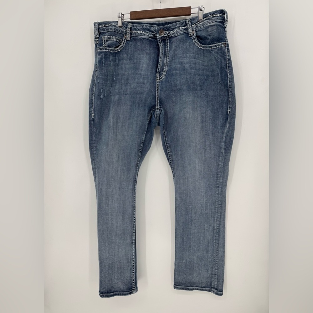 Cowgirl Tuff "Tuff Cookie Cream" Women's Jeans Plus Size Waist 40 + Length 35